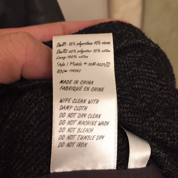 Faux leather draped Moto jacket in size large - Picture 6 of 6